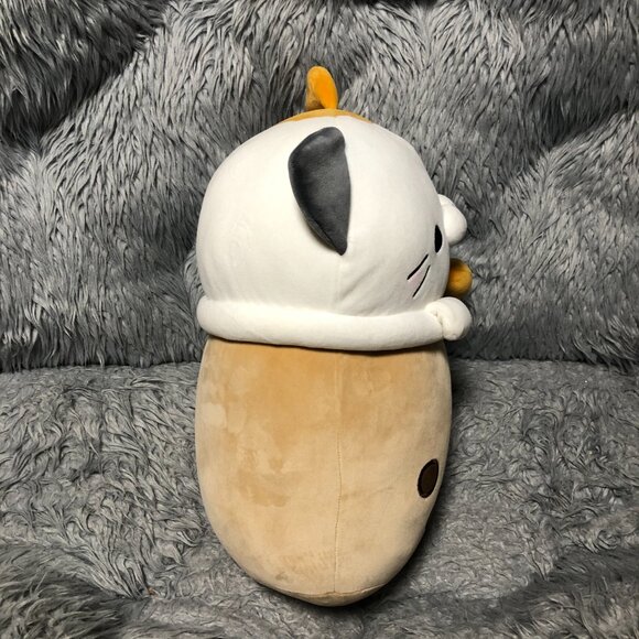 Takashoji Original Boba Milk Tea Calico Cat 13" Plush Stuffed Tan Brown White - Picture 5 of 8